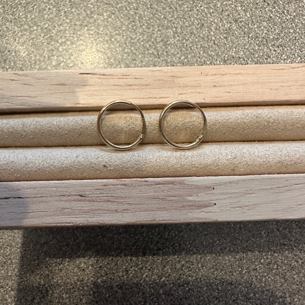 NEW Adina Eden solid 14k gold 9mm hoops never worn